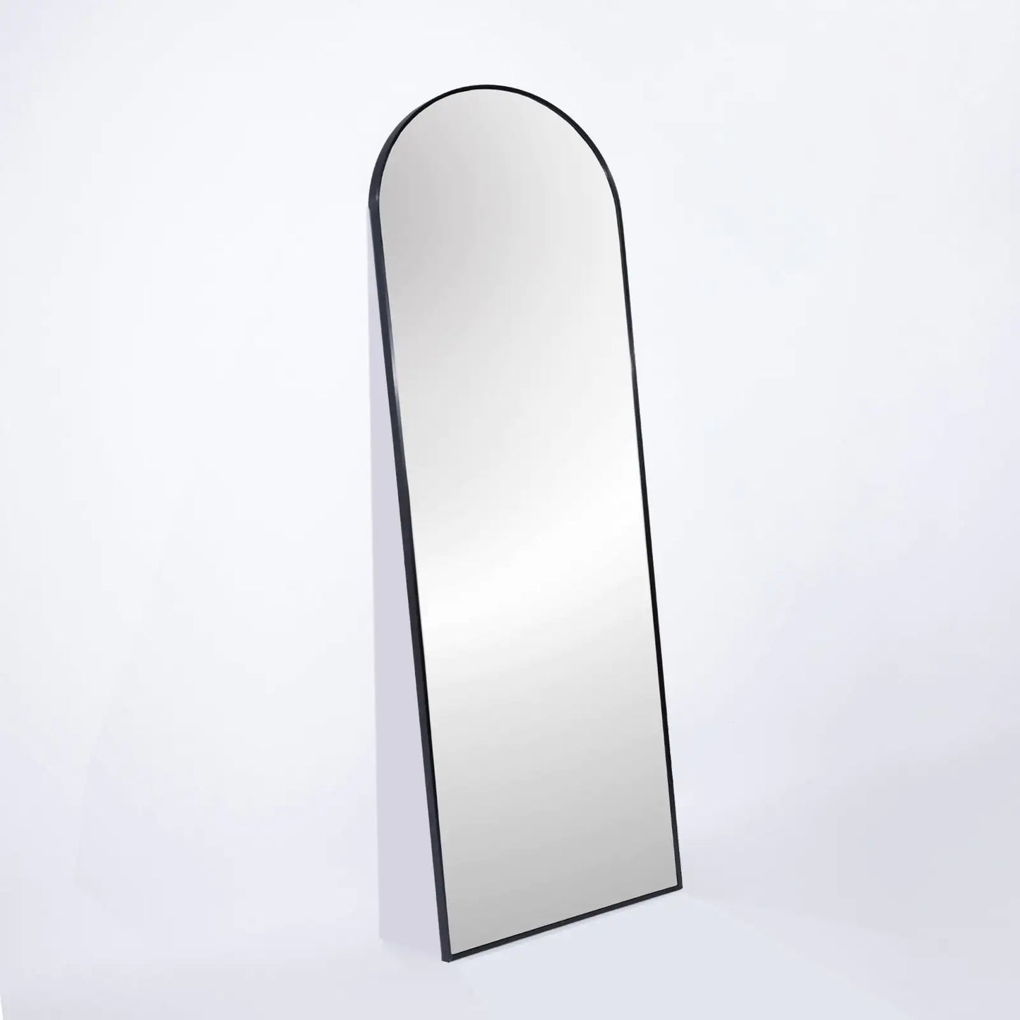 Black 63x20 Inch Metal Arched Bracket Full-length Mirror