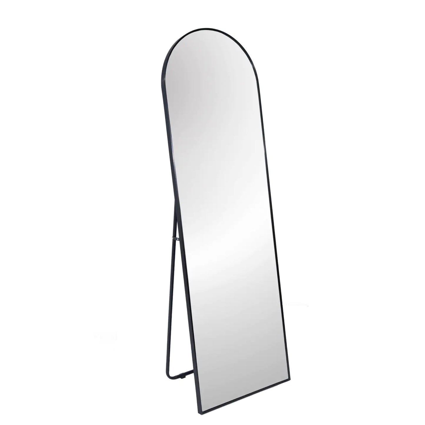 Black 63x20 Inch Metal Arched Bracket Full-length Mirror